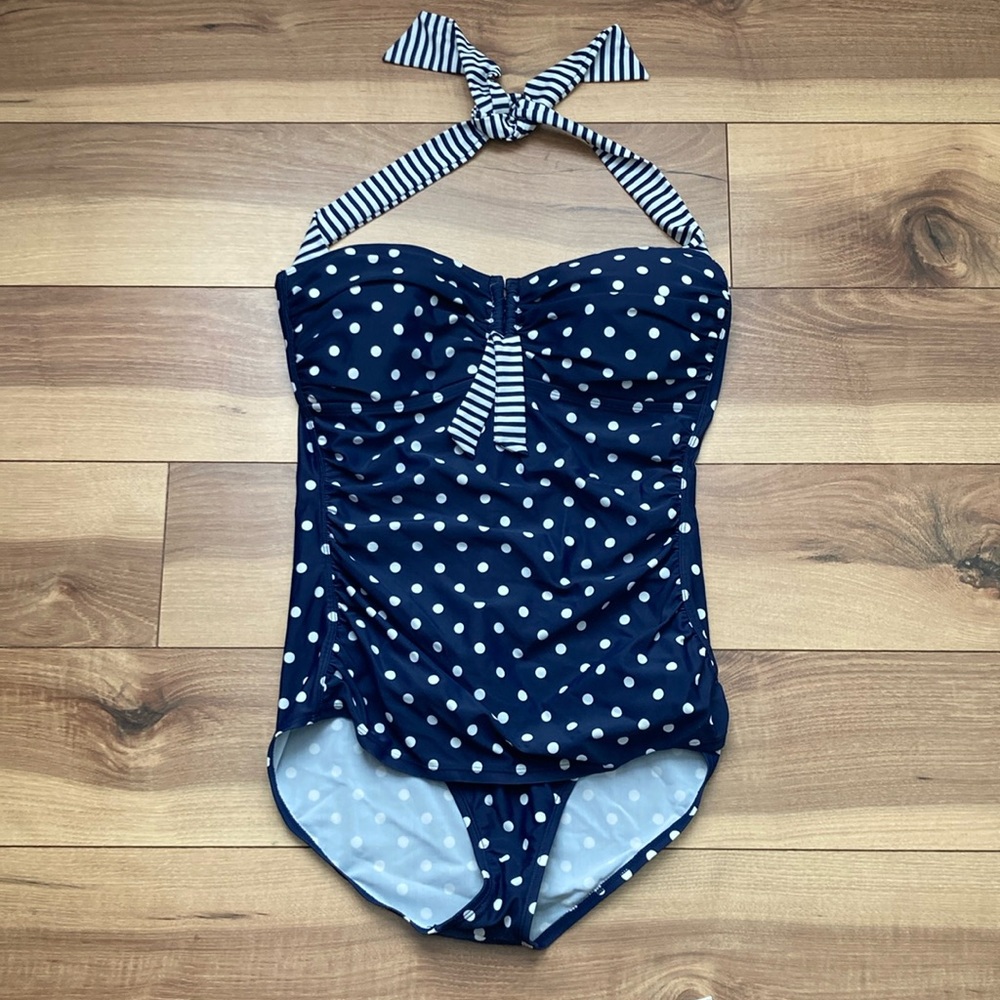 Tommy Bahama Polka Dot Halter Swim Suit